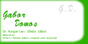 gabor domos business card
