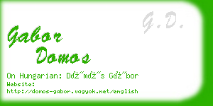 gabor domos business card